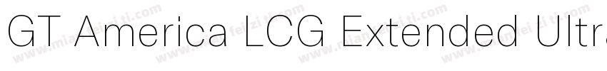 GT America LCG Extended Ultra Light字体转换